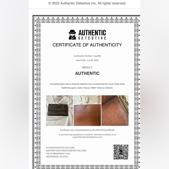 EUC COA Louis Vuitton graffiti wallet - Picture 10 of 10